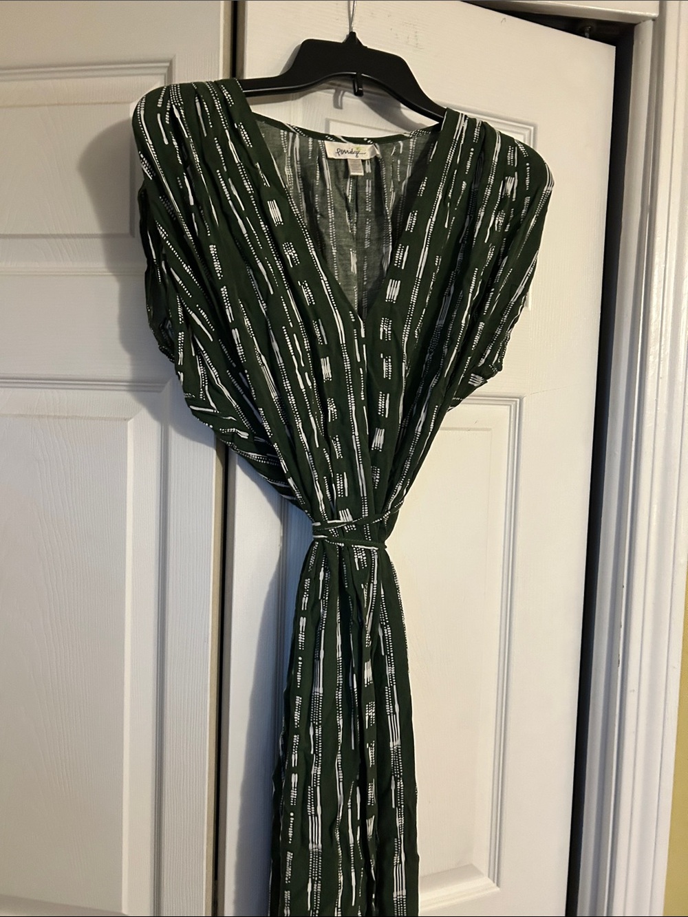 Green Striped Wrap Dress by Porridge